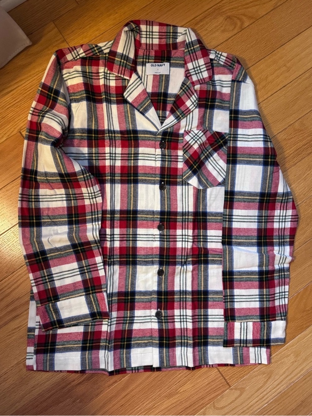 Old Navy Matching Family Flannel Pajama Shirt, Size Small